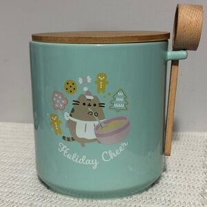 Pusheen Holiday Cheer Food Storage Jar - Mint Green